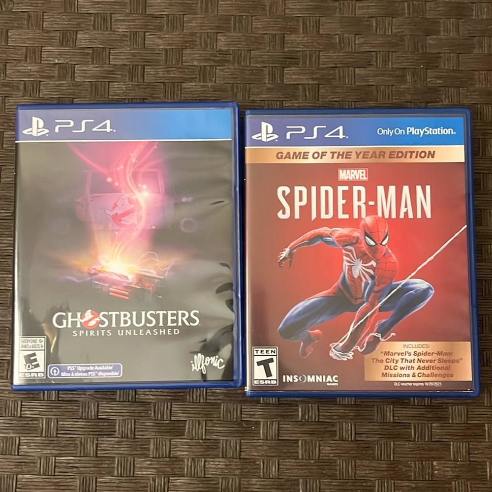 PS4 Game Bundle - Ghostbusters Spirits Unleashed & Spiderman ‼️PRICE FIRM‼️